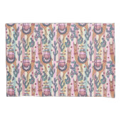 Llamas on Stripes Pattern Kussensloop (Voorkant-Links)