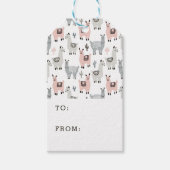 Llamas Pattern glimlachen Cadeaulabel (Voorkant)