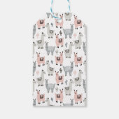 Llamas Pattern glimlachen Cadeaulabel (Achterkant)