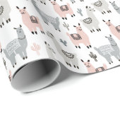 Llamas Pattern glimlachen Cadeaupapier (Rol Hoek)