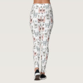 Llamas Pattern glimlachen Leggings (Achterkant)