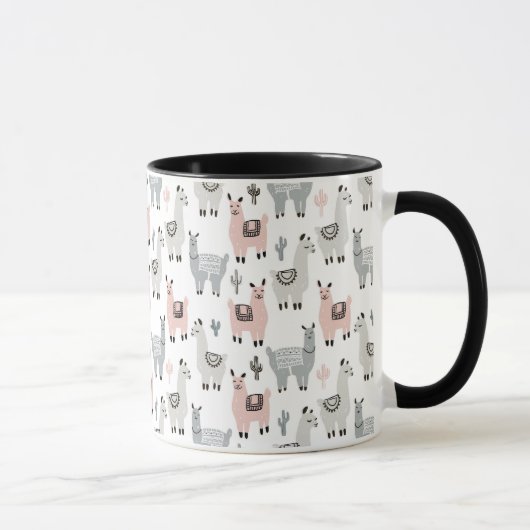 Llamas Pattern glimlachen Mok (Rechts)