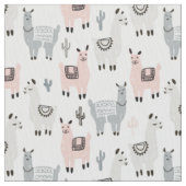 Llamas Pattern glimlachen Stof (Close Up)