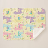 Llamas Pink, Yellow Paars Cute Schattige Sherpa Sherpa Deken (Voorkant (horizontaal))