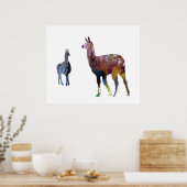 Llamas Poster (Keuken)