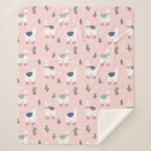 Llamas Sherpa Blanket Deken