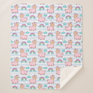 Llamas Sherpa Blanket Deken