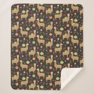 Llamas Sherpa Blanket Deken