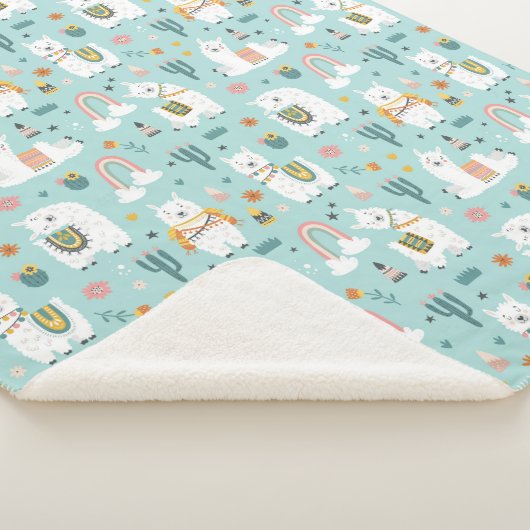 Llamas Sherpa Blanket Sherpa Deken (3/4)