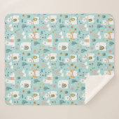 Llamas Sherpa Blanket Sherpa Deken (Voorkant (horizontaal))