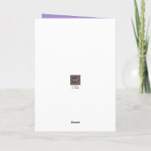 Llamas sur carte de la Saint-Valentin mauve clair (Dos)