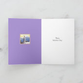 Llamas sur carte de la Saint-Valentin mauve clair (Intérieur)