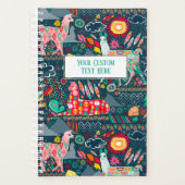 Llamas sur le planificateur personnalisé bleu (Devant)