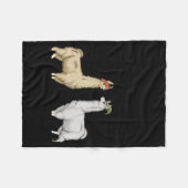 Llamas With Hats Carl Fleece Deken (Voorkant (Horizontaal))