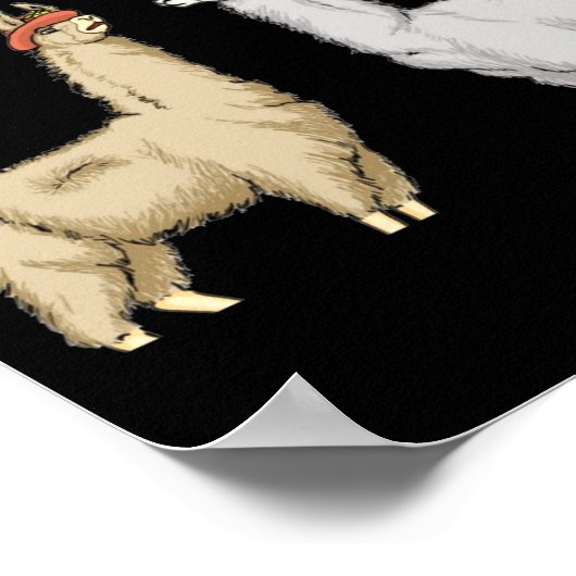 Llamas With Hats Carl Poster (Hoek)