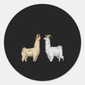 Llamas With Hats Carl Ronde Sticker (Voorkant)