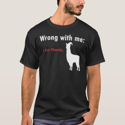 Llamas With Hats - I Eat Hands Essential T-Shirt (Voorkant)