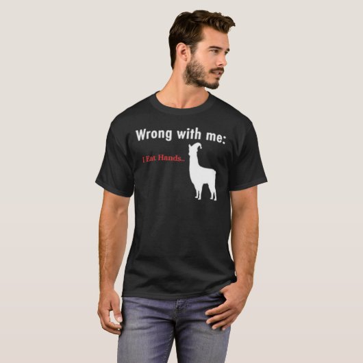 Llamas With Hats - I Eat Hands Essential T-Shirt (Voorkant volledig)