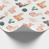 Llamas Wrapping Paper Cadeaupapier (Hoek)