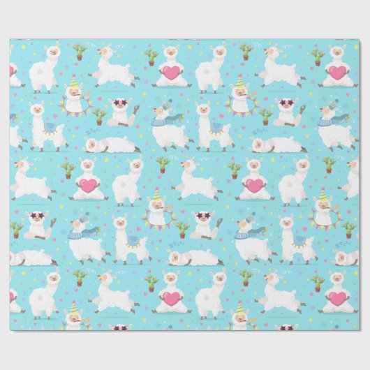Llamas Wrapping Paper Cadeaupapier (Vlak)