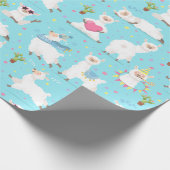 Llamas Wrapping Paper Cadeaupapier (Hoek)