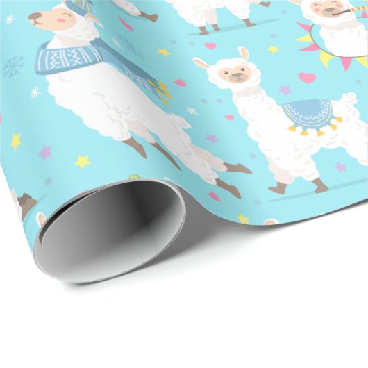 Llamas Wrapping Paper Cadeaupapier (Rol Hoek)