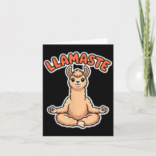 Llamaste Grappige Mediterende Lama Schattige Yoga Kaart