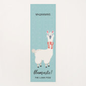 Llamaste Green Llama Illustration Yogamat (Voorkant)