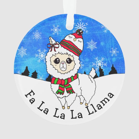 Llamaste La La La La Lama Noël à deux côtés (dos)