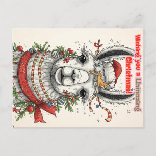 LLamazing Carte de Noël Lama