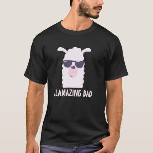 Llamazing Papa Llama Vader Van De Verjaardag Llama T-shirt
