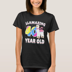 Llamazing Shirt 40e Verjaardag 40 Jaar Oud Llama