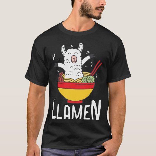 Llamen Llama Hilarious Sayings T-shirt (Voorkant)