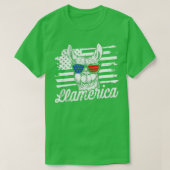 Llamerica Patriotic Llama Funny Llama 4 juli T-shirt (Design voorkant)