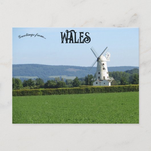 Llancayo Windmill Wales Briefkaart (Voorkant)
