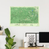 Llano TX Topo Map Poster (Thuiskantoor)