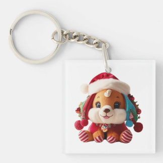 Llavero con Peluche de navidad en forma de perrito Sleutelhanger