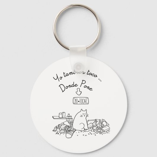 Llavero yo también toco donde pone no tocar sleutelhanger (Voorkant)