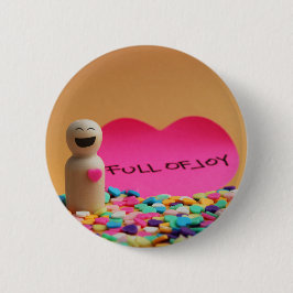 Lleno de alegría ronde button 5,7 cm