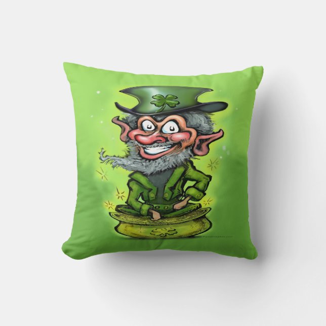 Lleprechaun Pot of Gold Pillow Kussen (Voorkant)