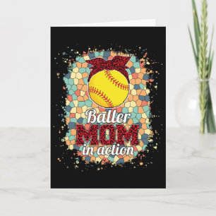 Ller mama in actie - luipaard zachte mama T-shirt Kaart