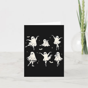 Llet spook Llet danser enge dans kinderen Hallowee Kaart