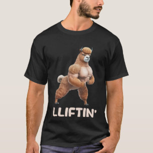 Lliftin' Llama Gewichtheffen Bodybuilding Gym Fitn T-shirt