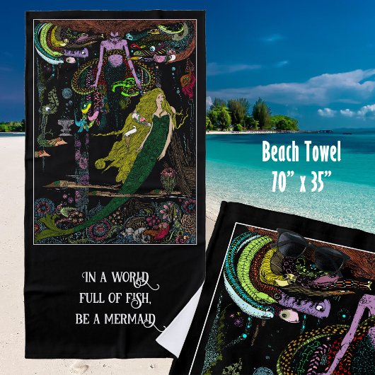 Llittle Mermaid Zee Witch Kleurrijk Strandlaken