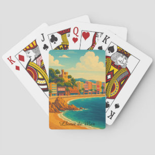 Lloret de Mar Spanje Vintage Travel Art Pokerkaarten