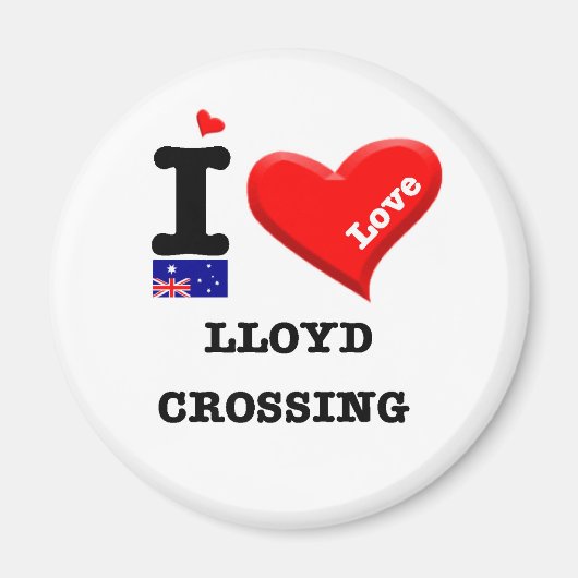 LLOYD CROSSING - I Love Magneet (Voorkant)