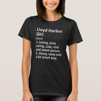 Lloyd Harbour Meisje NY New York Grappige Stad Hom T-shirt