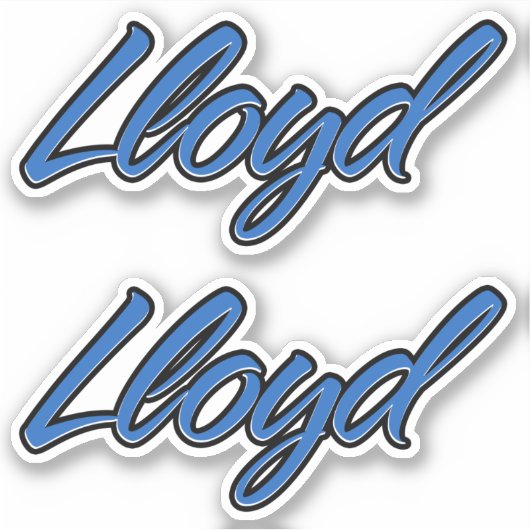 Lloyd Name blue Aufkleber Sticker Stickerset (Voorkant)