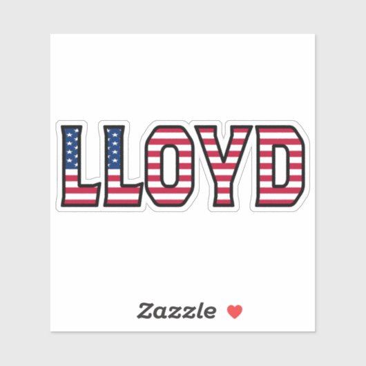 Lloyd Name Prénom USA Sticker Stickerset (Feuille)