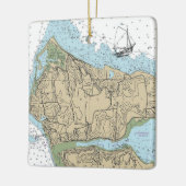 Lloyd Neck NY Kerstmis Keramisch Ornament (Links)